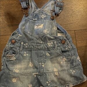 Charming Blue Floral Kids Overalls